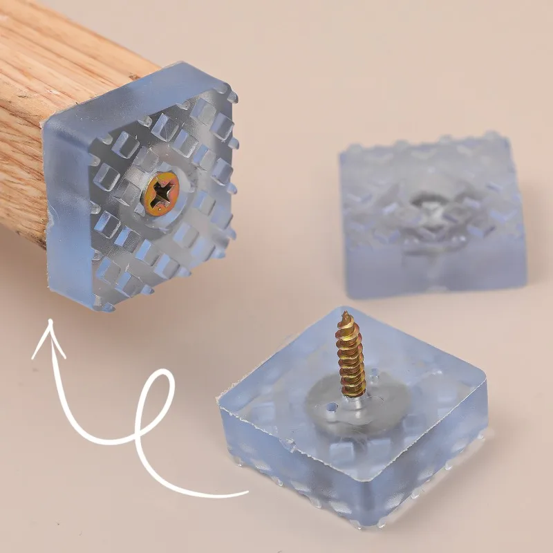Фото 2/20 шт. подушечки для мебели, противоскользящие резиновые подушечки, износостойкие ножки стула, шкафа, коврики, защитная накладка для пола с крепежными винтами №2