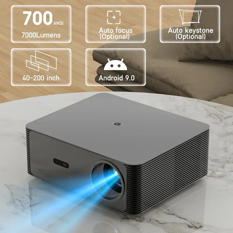 Фото Новый проектор Rigal P6 Bulk Modern для домашнего кинотеатра с автофокусом, поддержкой видео 4K, Wi-Fi 5G, LED-проектор, смарт-проектор для мобильных телефонов №1