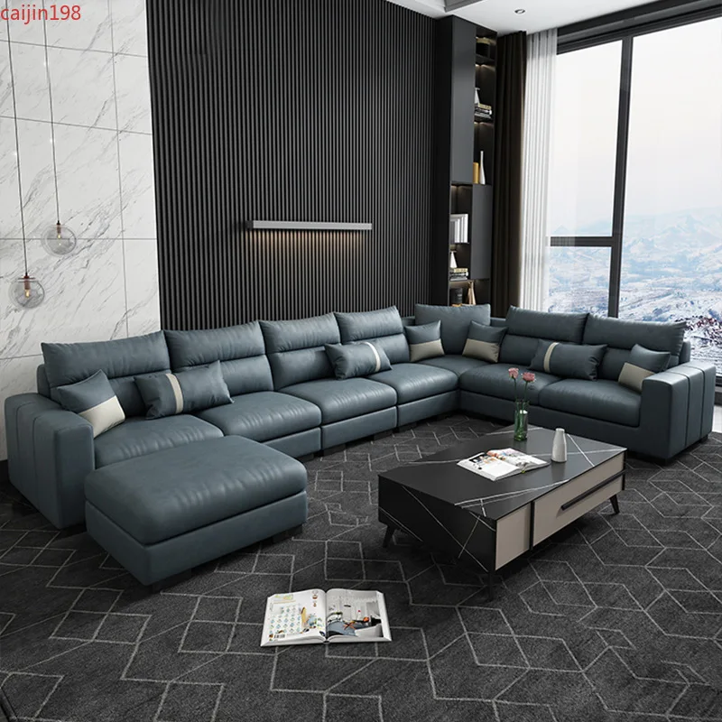 

Private custom Nordic Size Living Room Three Modern Minimalist Technology Cloth Sofa Combination Set