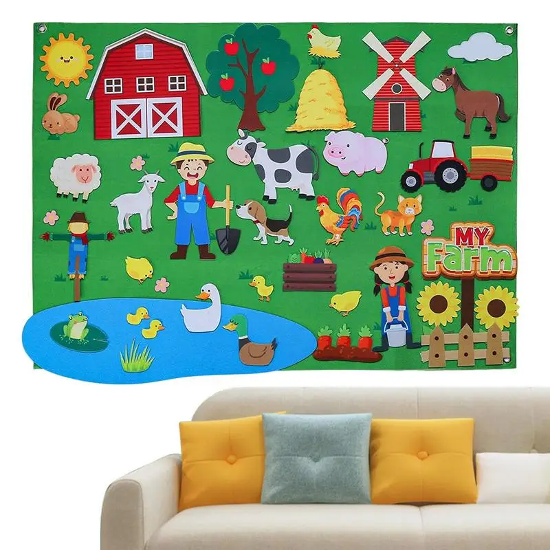 

Felt Board Story Sets Flannel Storyboard Set Preschool Early Learning Play Kit Wall Hang Gift For Kids Girls Boys Interactive