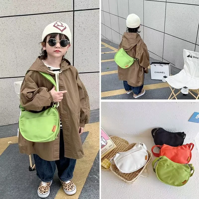 Candy Color Kids Waist Bags Korean Outdoor Travel High Capacity Crossbody Zipper Bag Girl Boy Gift Children Chest Pouch Pack