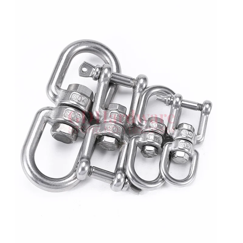

1pcs M3 - M16 304 Stainless Steel 8 shape Rotating Ring Wire Rope Lock Chain Connecting Buckle Multifunctional Lock Shackle