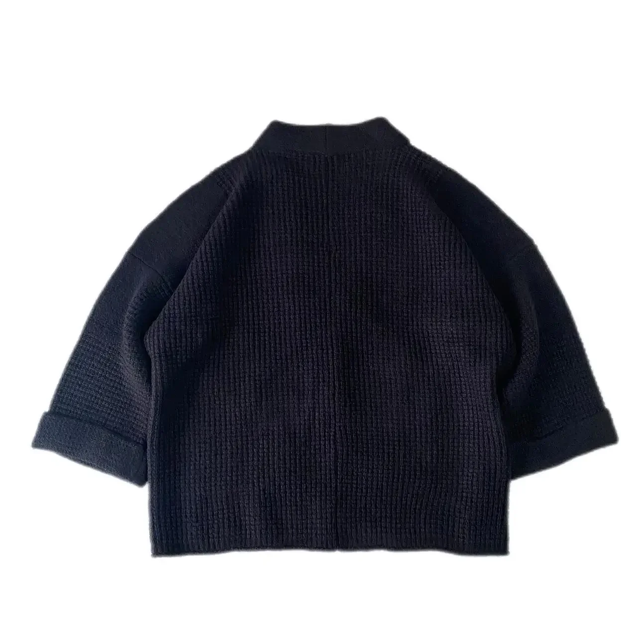 Kapital Винтаж Non Hirata Хироши Япония Черный V-образный вырез Толстый кардиган с