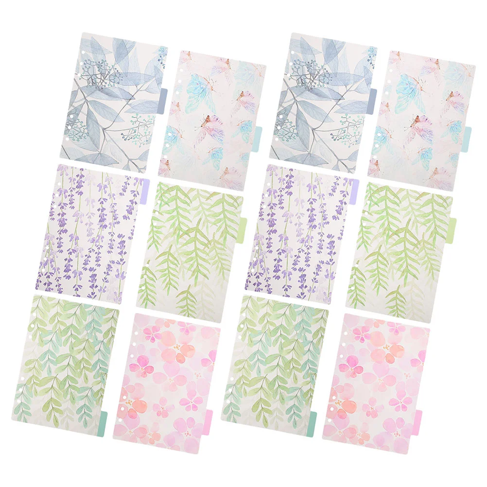 

Binder Notebook Supplies Plastic Dividers Organizer Parts Page 6 Rings A5 Tabs Folder