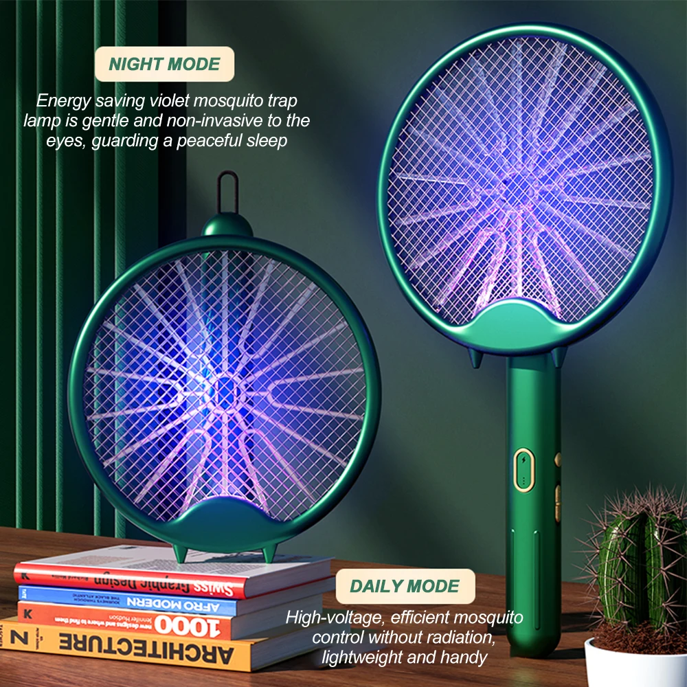 

Electric Mosquito Racket USB Rechargeable fly swatter Mosquito Killer Bug Zapper Insect Racket fly Trap Indoor Insects Swatter