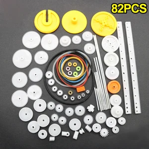 82PCS/Set Mixed Plastic Gear Bag Motor Gearbox small toy robot motor Transmission Gear 0.5 Mold DIY  in India