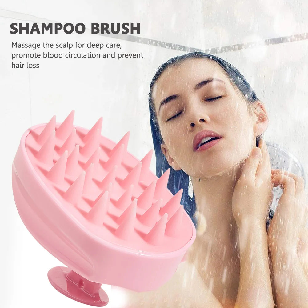 

Silicone Shampoo Scalp Massage Brush Hair Washing Comb Bath SPA Shower Brush Massage Brush Reduce Hair Loss Hair Brush