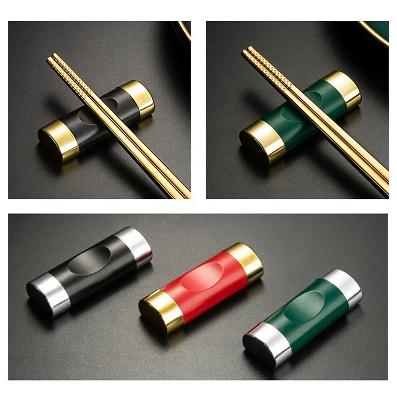 

1PC Alloy Chinese Chopstick Food Stick for Sushi Sticks Chopsticks Rest Chopsticks Holder Spoon Pillow Shape Frame Kitchen Tools