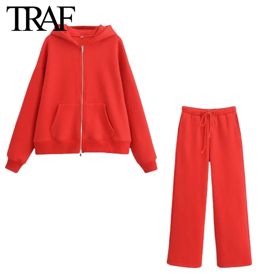 Женский однотонный комплект из 2 предметов толстовка с капюшоном и длинным