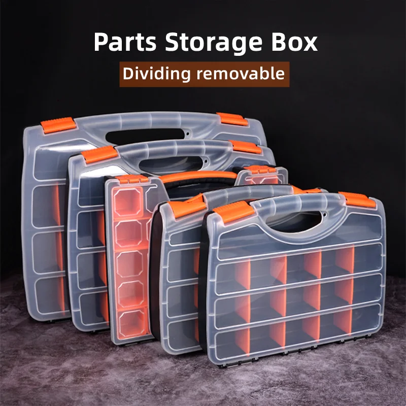 

Organizer Plastic Tool Screw Sets Classification Box Organizer Suitcase Component Storage Portable Hardware Parts Spanner Box