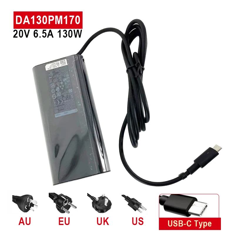Charger For Dell Xps 15 9500 9700 7590 12 9250 Ha130pm130