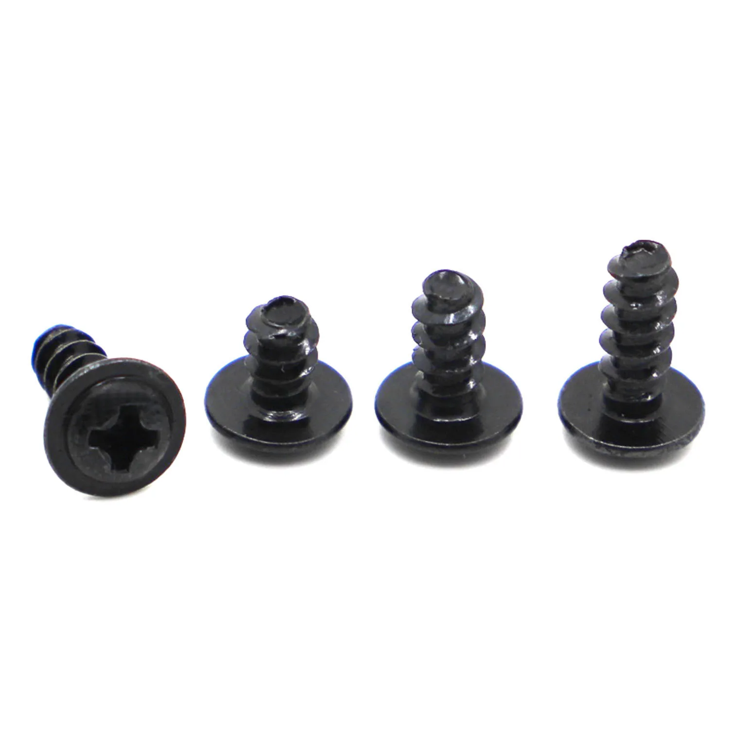 

50pcs Phillips Screw PWB Round Head With Washer Self- tapping Screw Black Plated PWB Screw M1.4 M1.7 M2 M2.3 M2.6 M3 M4