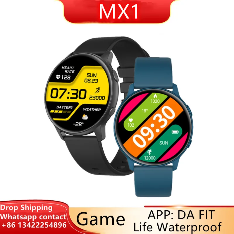 

Новинка 2022, Смарт-часы MX1 с Bluetooth для звонков и прослушивания музыки, индивидуальный циферблат, мониторинг здоровья, водонепроницаемые спорт...