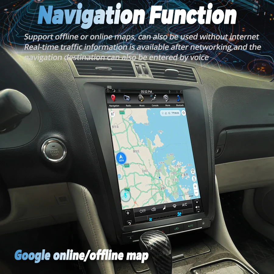 Автомобильный мультимедийный видеоплеер с экраном 12 8 дюйма Android 13 радио Carplay для