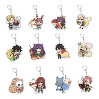 cartoon fairy tail acrylic keychain for bag jewelry anime key ring ring ornament accessories wholesale
