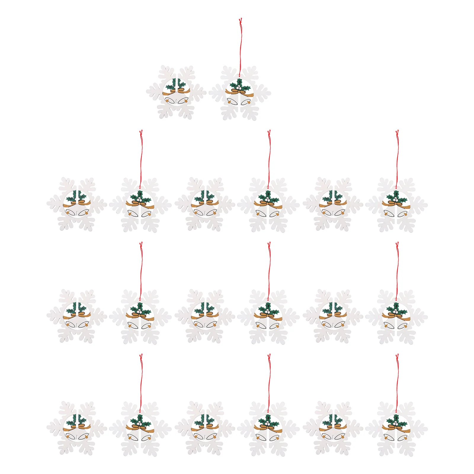 

Christmas Snowflake Hanging Pendant Wall Tree Ornament Wooden Craft Home Decoration Adornment Cutouts Ornaments Decorgift Tags