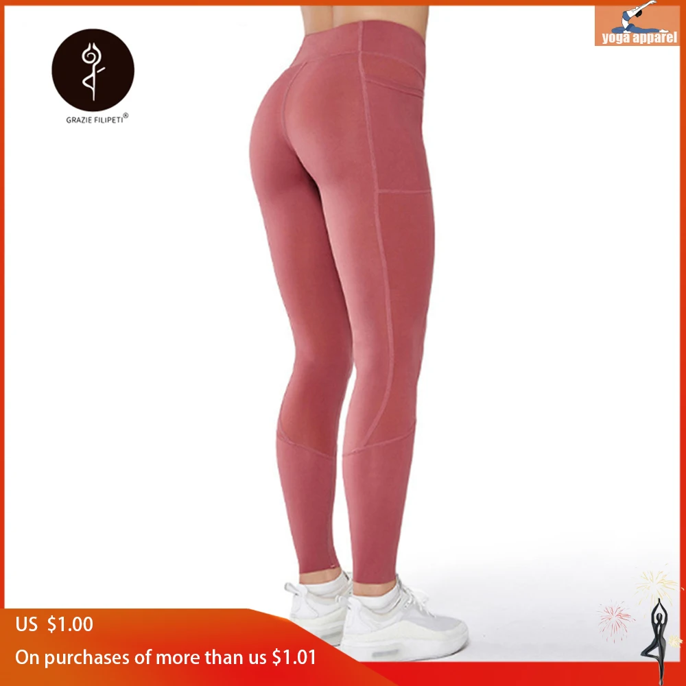 

брюки женские, штаны женский, спортивные штаны женщин, Карманы, Леггинсы для йоги, женские двусторонние нейлоновые эластичные облегающие спортивные штаны с высокой талией, модные тренировочные штаны для спортзала