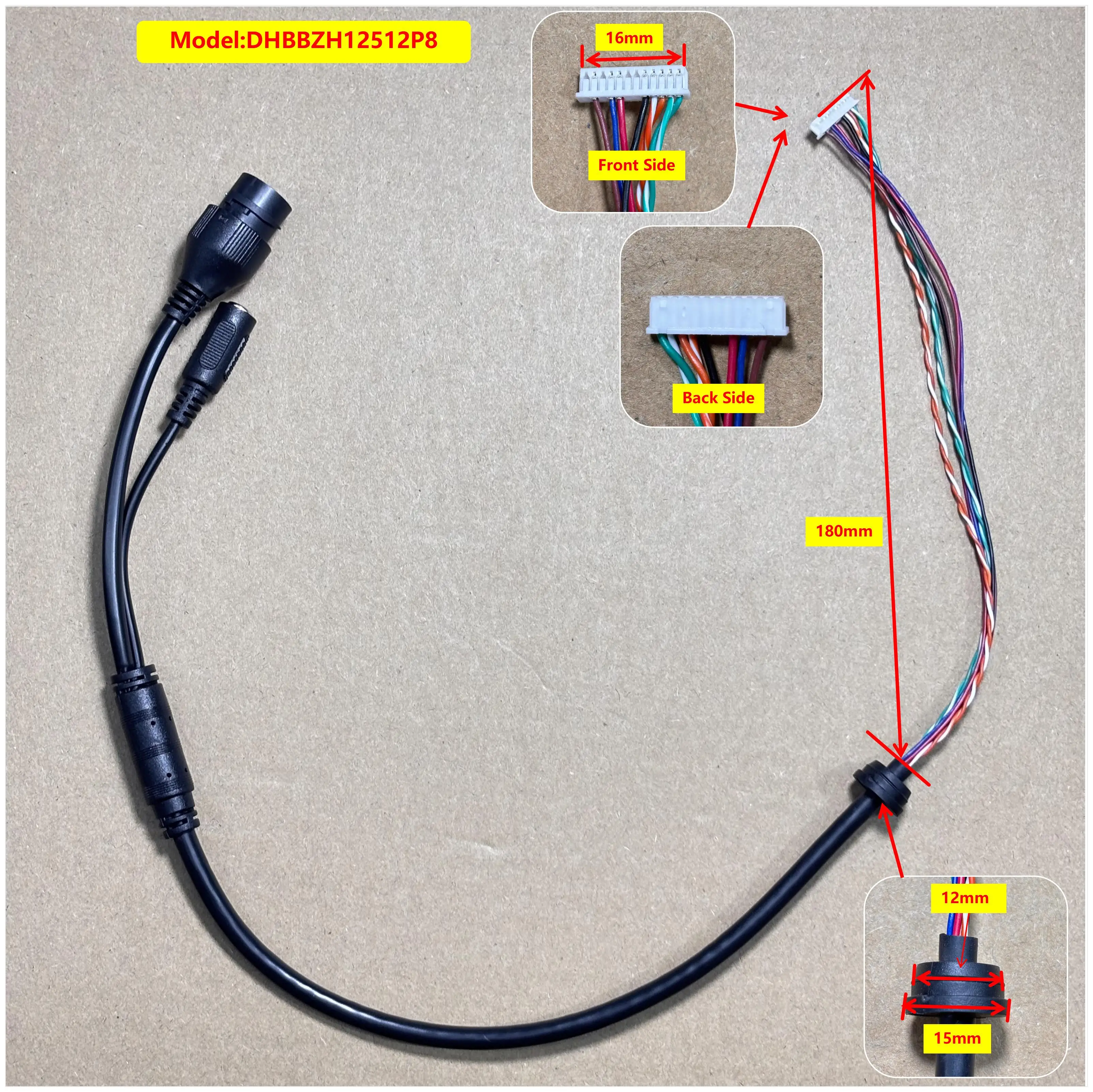 Кабель Ethernet Lan PoE Сетевой кабель RJ45 12-контактный 8-ядерный для пулевидной камеры