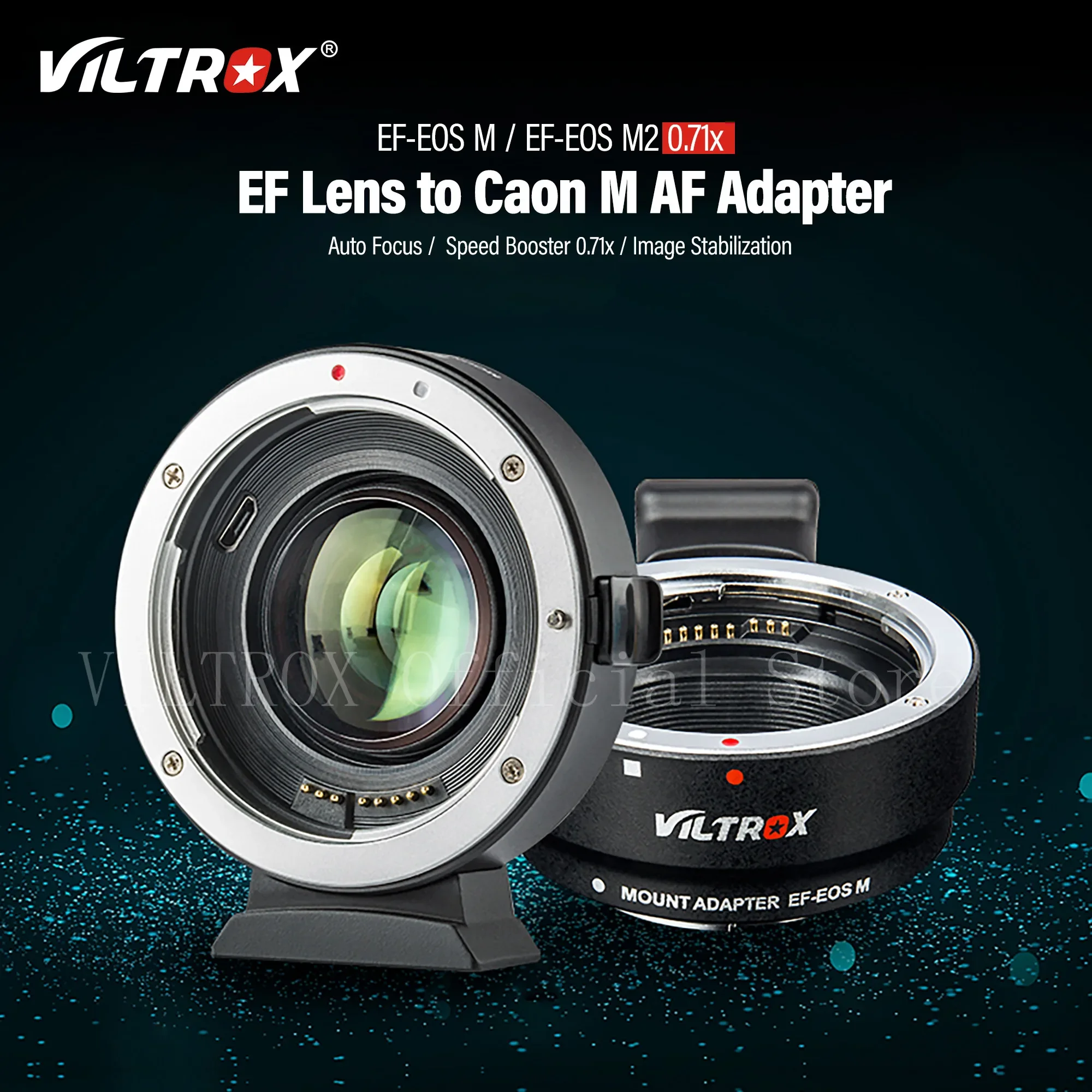 

Адаптер для объектива Viltrox Canon EOS M с автофокусом 0.71x, редуктор фокусного расстояния, усилитель скорости для камеры Canon EF на M M6 M200 M50 M5