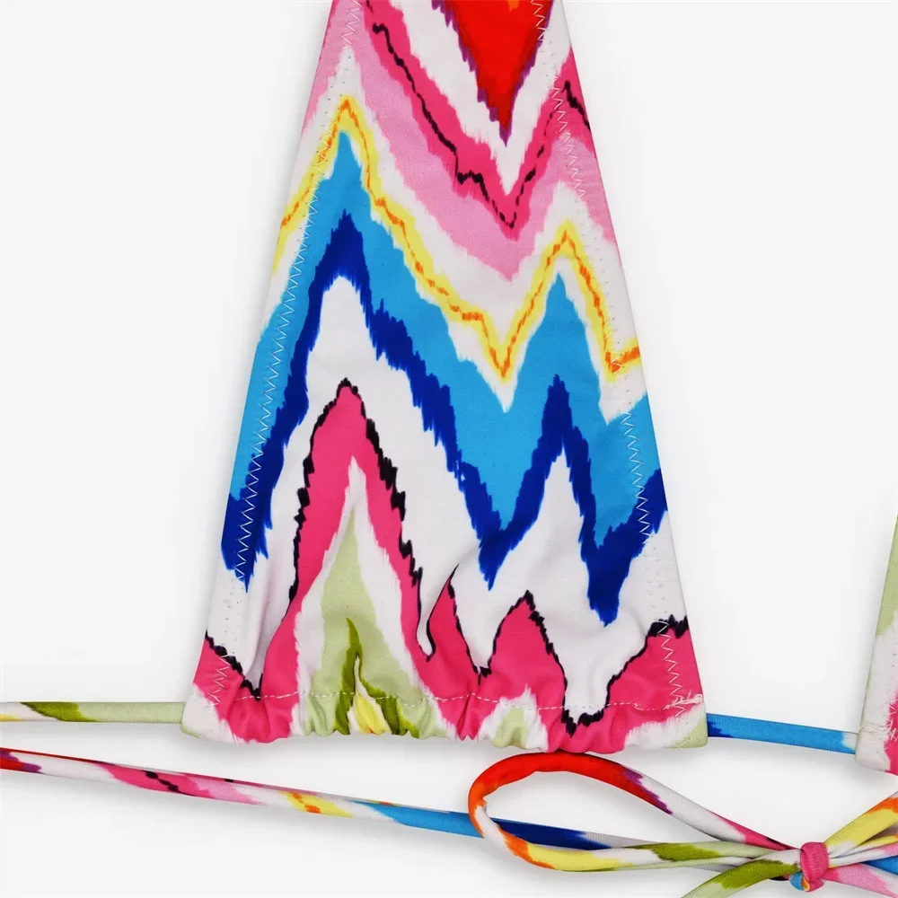 Бикини с лямкой на шее и открытой спиной разные цвета