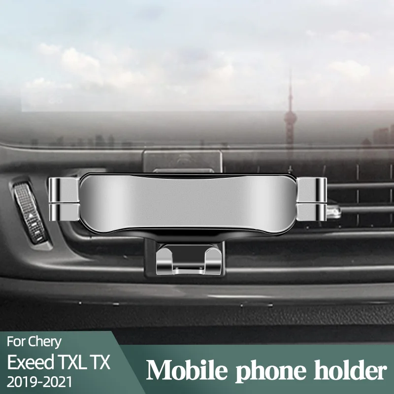 

Car Phone Holder For Chery Exeed TXL TX 2019-2021 Air Vent / CD Slot Mount Stand Metal Gravity Mobile Protection Accessories