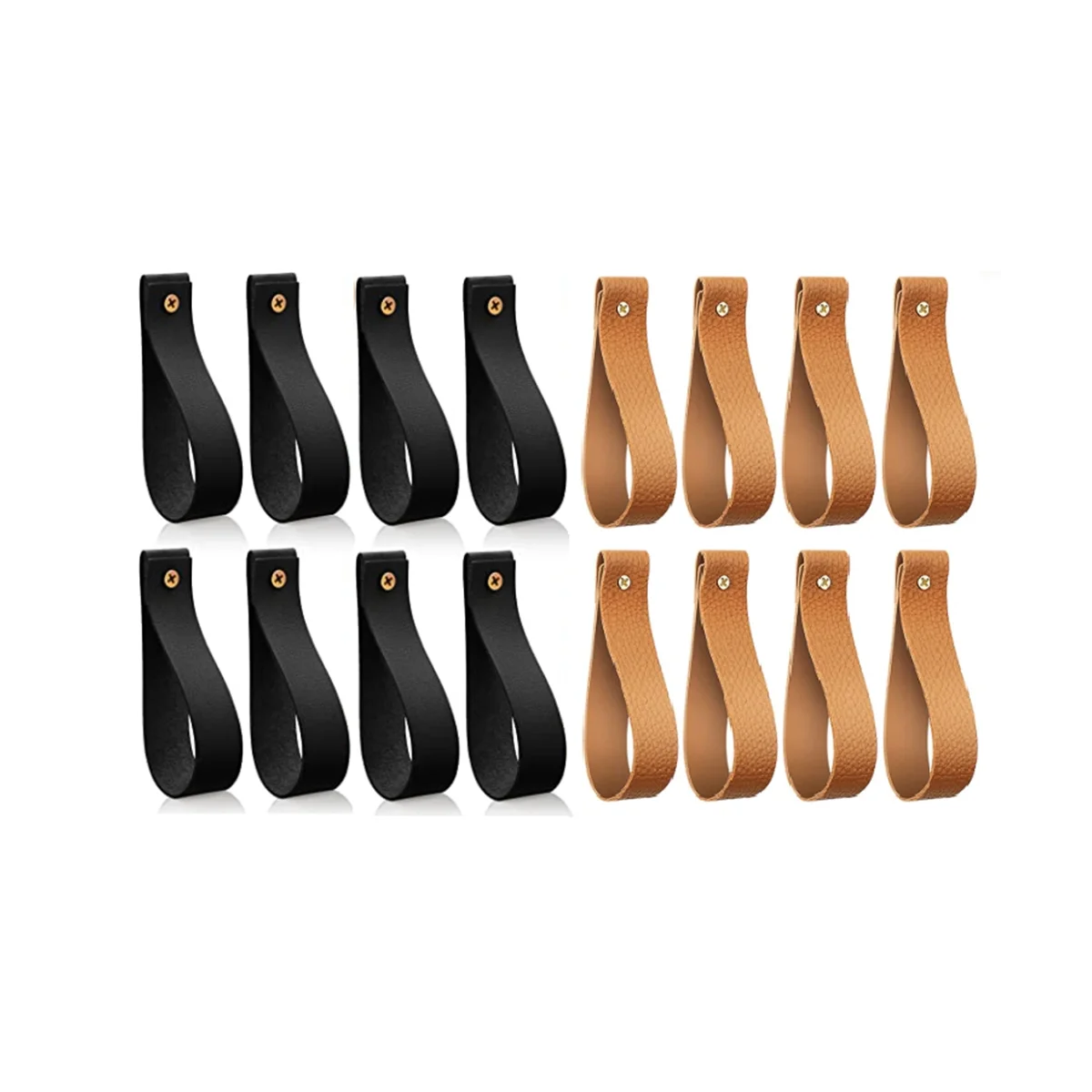 

16 Pcs Artificial Leather Wall Hooks Wall Hanging Strap Loop for Hanging Leather Strap Hangers