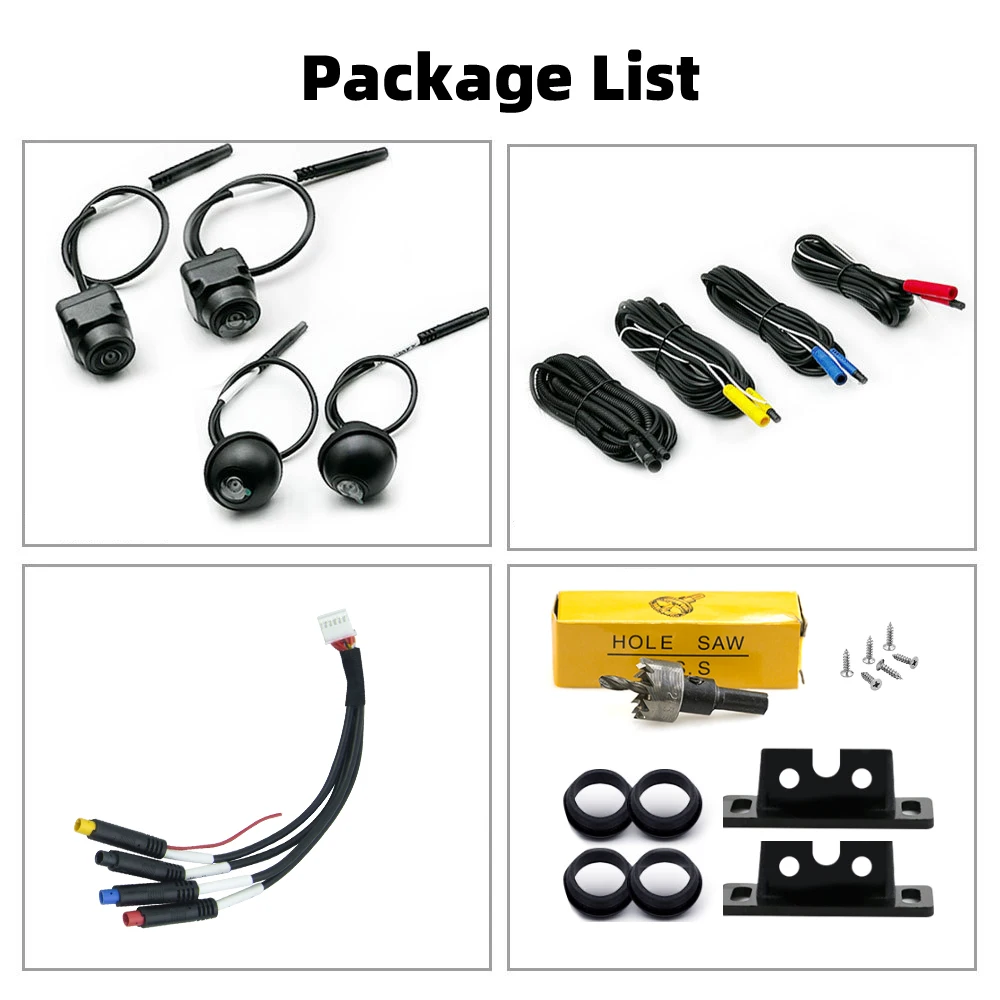 

360 ° Панорамная камера HD сзади/передняя/левая/правая панорамная камера 360° для автомобильного радиоприемника Android