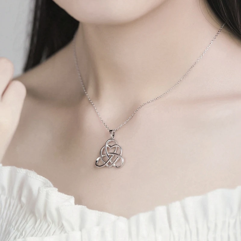 Модный Крест Серебряный Узел бесконечность сердце любовь стрекоза кулон