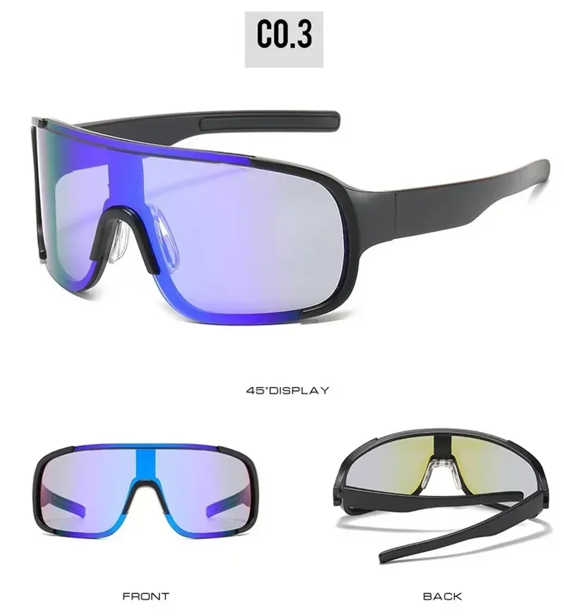 Ветрозащитные солнцезащитные очки Blackwater Серебристые в очень большой оправе для