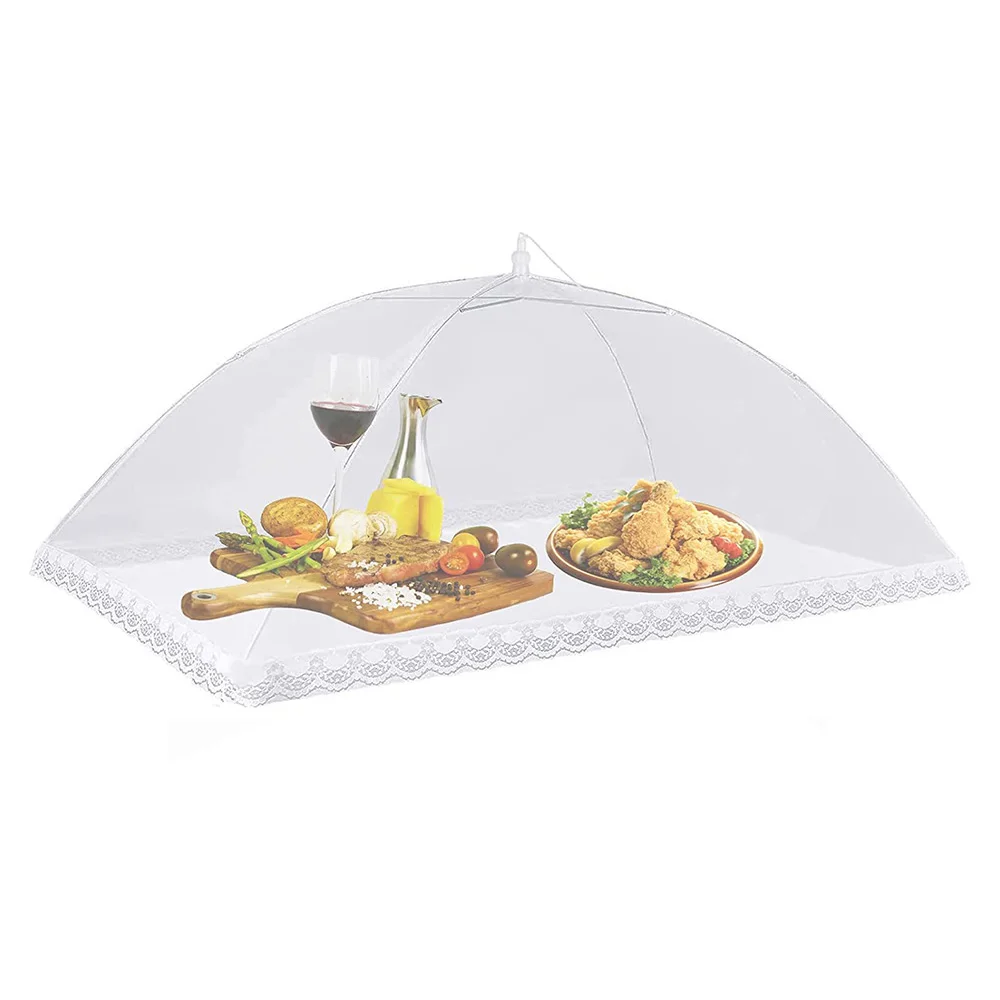

Foldable Food Mesh Cover Fly Anti Mosquito Pop-Up Food Cover Umbrella Meal Vegetable Fruit Breathable Cover Kitchen Gadgets