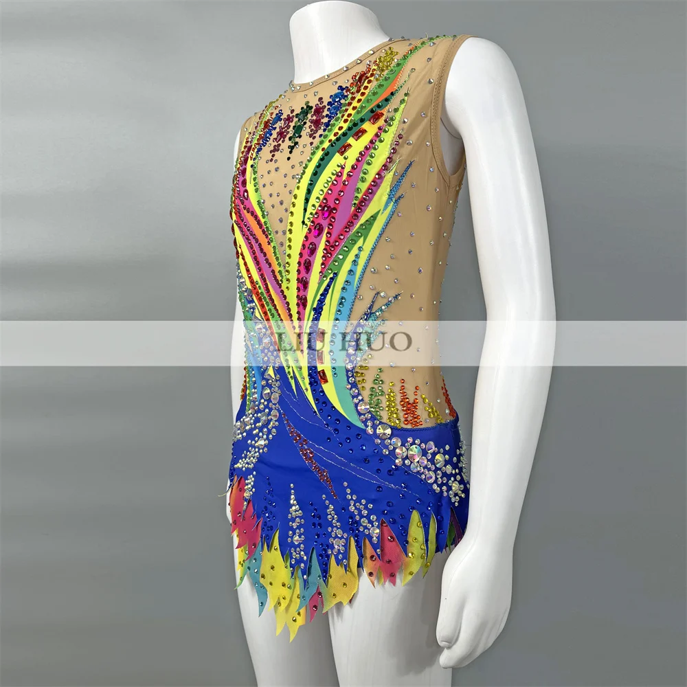 Женский костюм для выступлений LIUHUO с длинным рукавом трико соревнований по