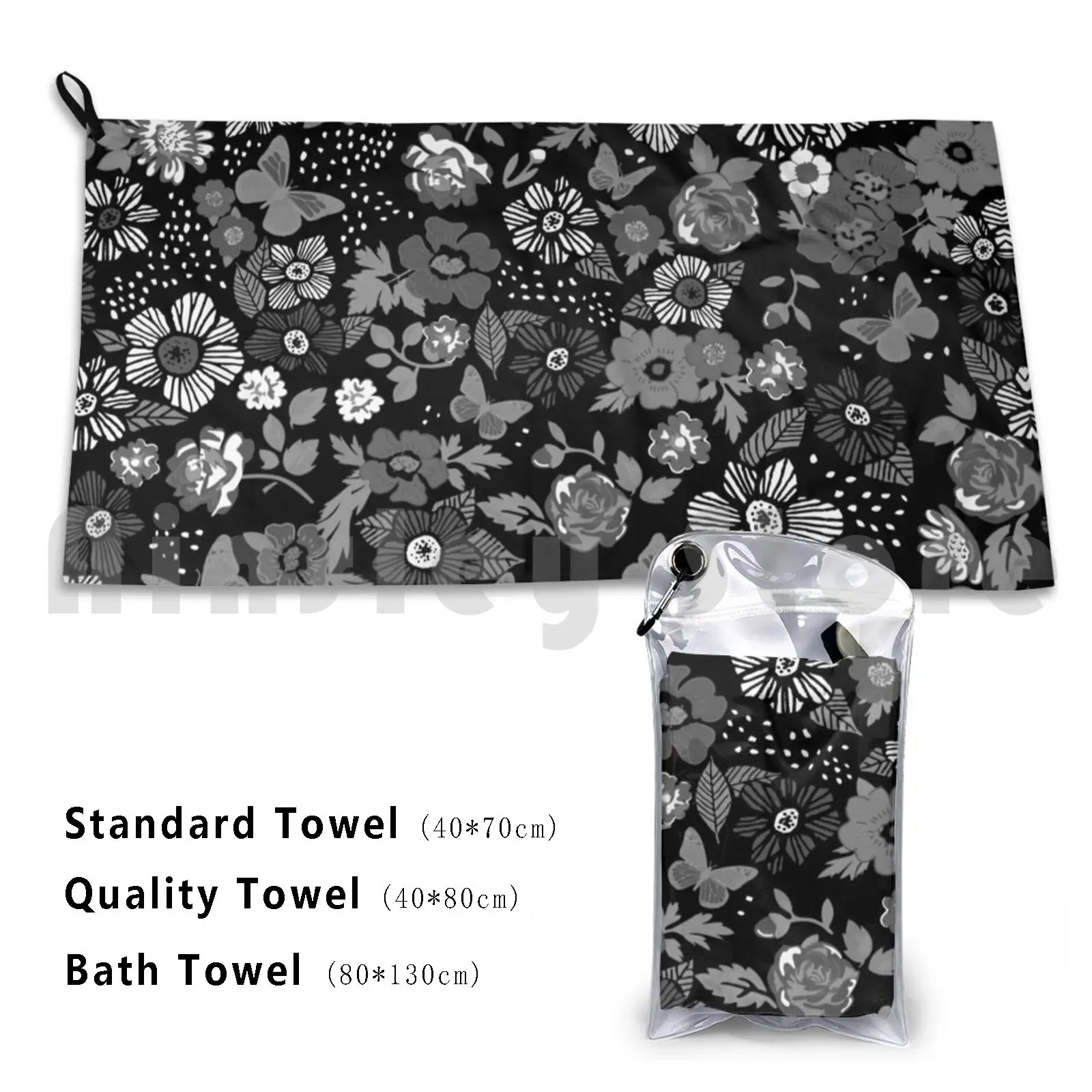 Bath Towel Liberty Flower Flowers Nature Pattern