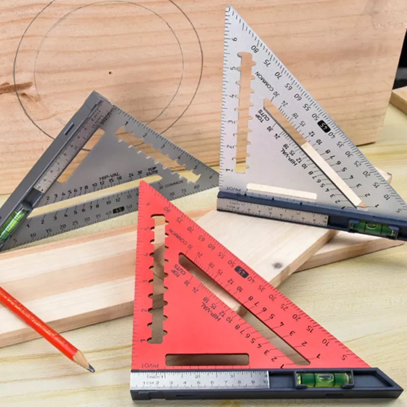 

Aluminum Alloy Angle Protractor Triangular Ruler Multi Angle Positioning Tool Woodworking Line Ruler Measuring Gauge Tools