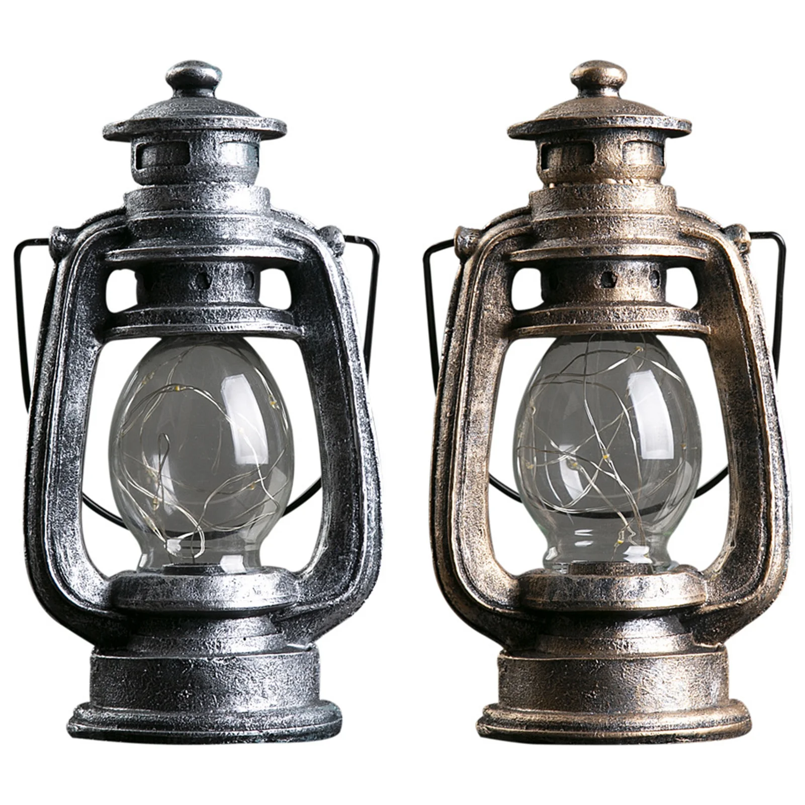 

Camping Retro Portable Kerosene Lamp Ordinary Battery Lantern Outdoor Camp Emergency Tent Lamp Creative Iron Decoration