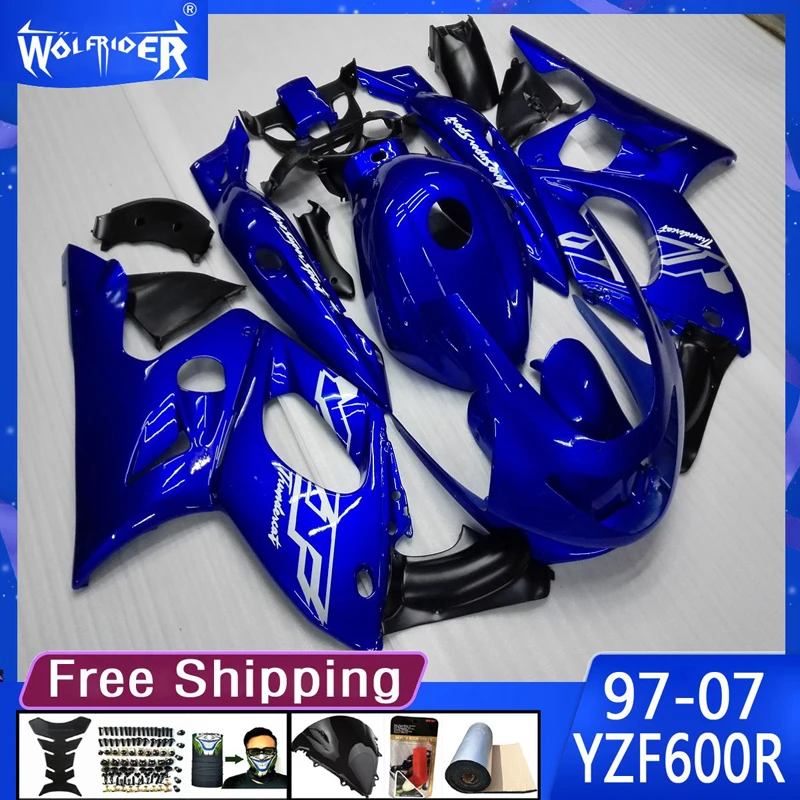 

motorcycle ABS motor Fairings kit for YZF600R 97-07 YZF600R 1997-2007 Motorbike blue black Manufacturer fairing Customize cover