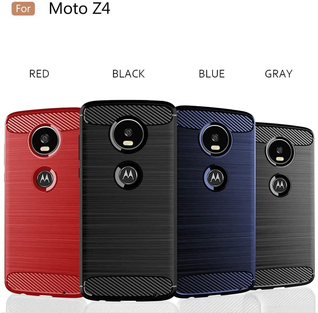 moto z4 caseshock absorption flexible tpu rubber protective cell phone cover for motorola z2 z3 z4 play force brushed tpu free global shipping