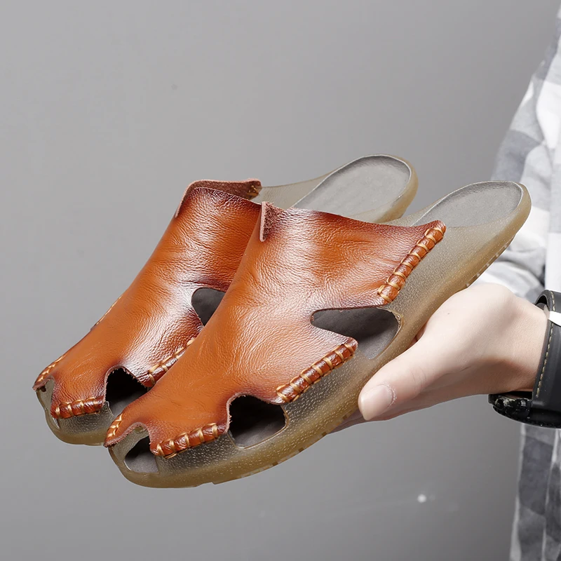 

Men Luxury Brand Slides Fashion Summer Men's Non-slip Shoes Casual Large Size 46 Slippers Beach Slipper Shoes Italy Style Slide