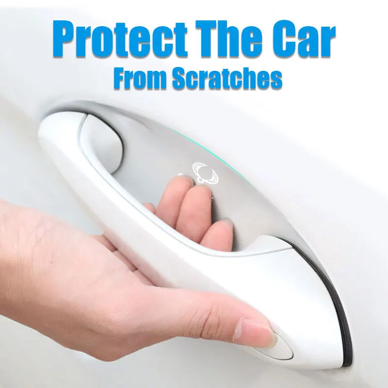 

8 шт. наклейки для стайлинга автомобиля против царапин для логотипа Ssangyong прозрачная защитная пленка для ручки автомобиля наклейки на двери ...