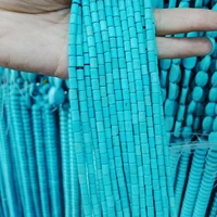 natural stone blue cylindrical beads 4 8mm round tube loose beads making necklace bracelet fashion jewelry charm accessories