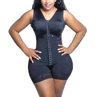 womens bodysuit with corset bra high compression garment mid thigh shapewear