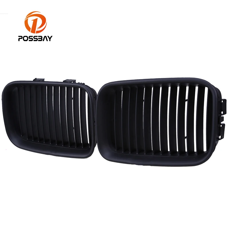 

POSSBAY 2Pcs Front Center Wide Kidney Hood Grille For BMW 3-Series E36 Compact 1994/1995/1996 Pre-face lift Replacement Covers