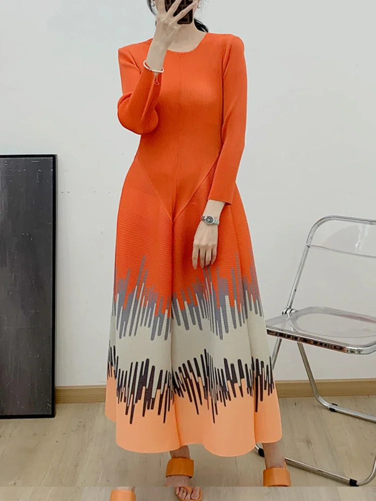 Женское платье с длинным рукавом ANLAN плиссированное дизайнерское вечернее