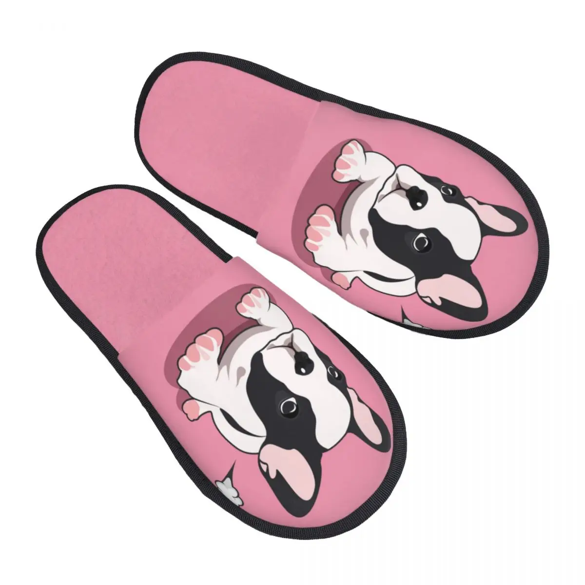 

Fur Slipper For Women Men Fashion Fluffy Winter Warm Slippers Cute Frenchie Bulldog House Shoes