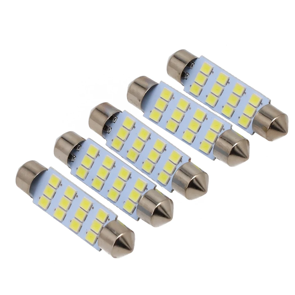 

20pcs Dome Lamps 31mm 42mm T10 Festoon LED ERROR FREE 2825 3021 CANbus Led Interior Reading White Ice Bulbs License Plate Lamps