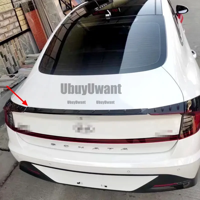 Фото Аксессуары для автоспойлера Hyundai NEW Sonata DN8 2019 2020 2021, материал ABS, багажник автомобиля, задняя губа, крыло, хвост, ремонт Sonata 10 №2