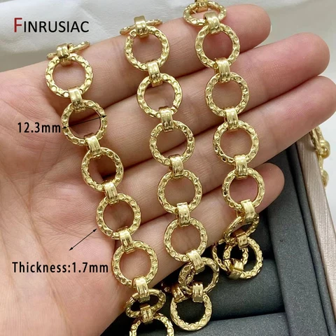 FINRUSIAC Золотые цепи для бижутерии 14К