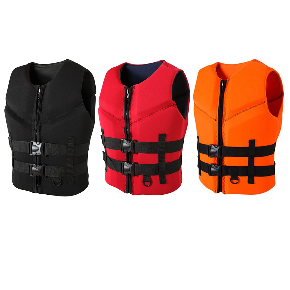 

Adult Buoyancy Survival Suit Adjustable Neoprene Water Sports Life Jacket Soft Safe Multipurpose with Zipper Outdoor Accessories