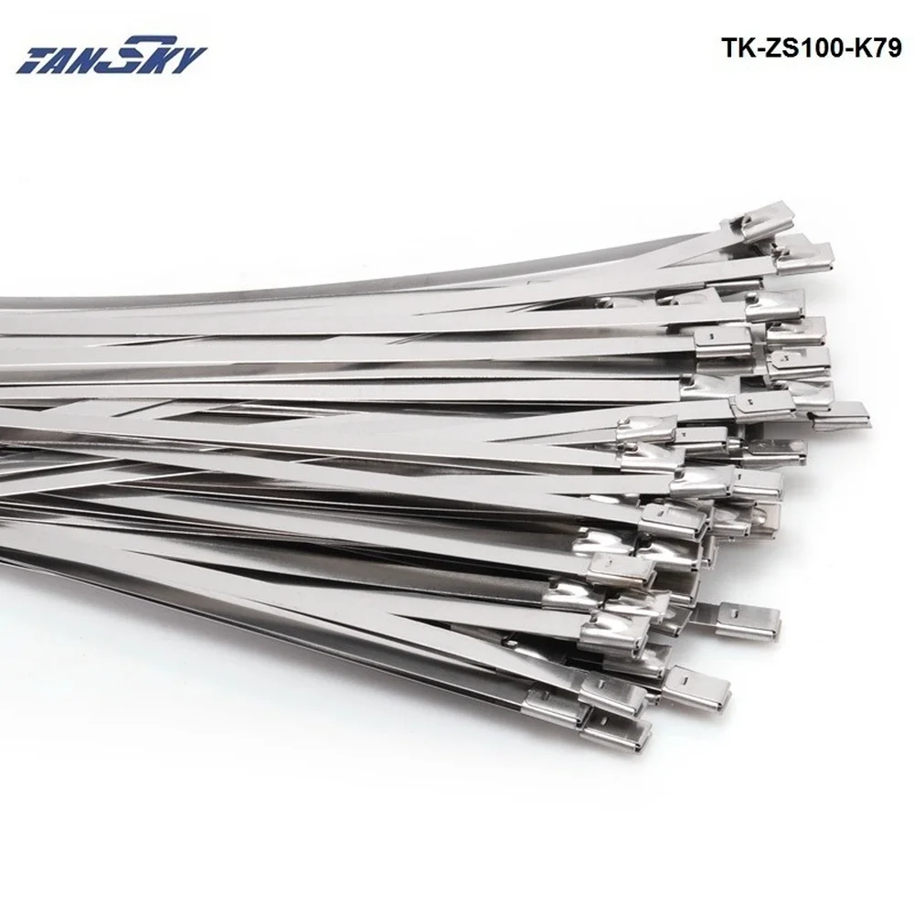 100x Металлические Кабельные стяжки из нержавеющей стали ремни на молнии