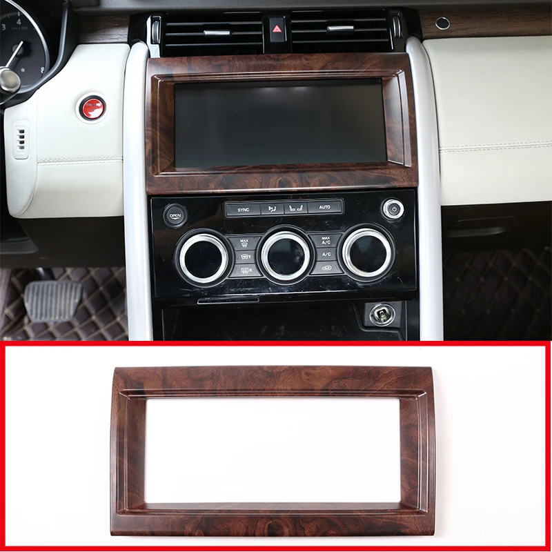 

1 Pcs Rose Wood Grain For Land Rover Discovery 5 LR5 L462 2017 2018 ABS Interior Navigation box Frame Cover Trim fast ship