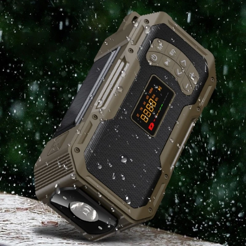 Звуковое аварийное радио многофункциональное портативное ручное солнечное